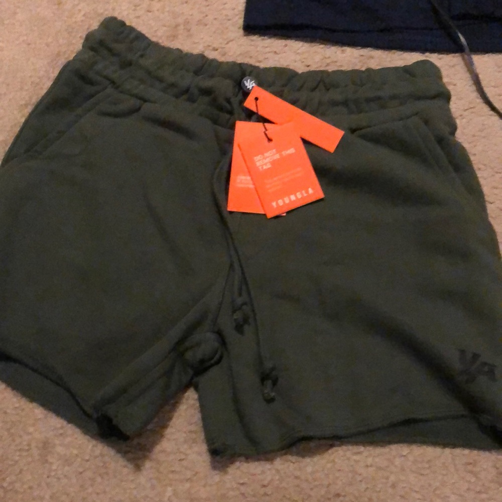 Forest green shorts youngla